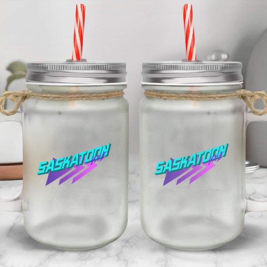 Saskatoon 80's Revival Mason Jar Cups