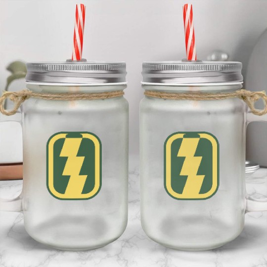 strong battery icon a green natural power source Mason Jar Cups