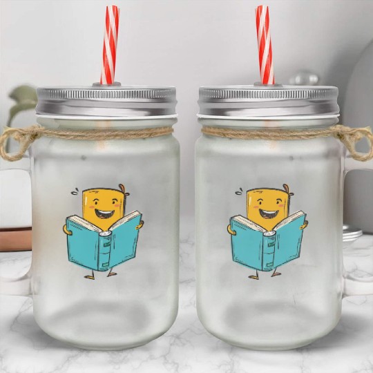 Happy Book Lover Reading Adventure Mason Jar Cups