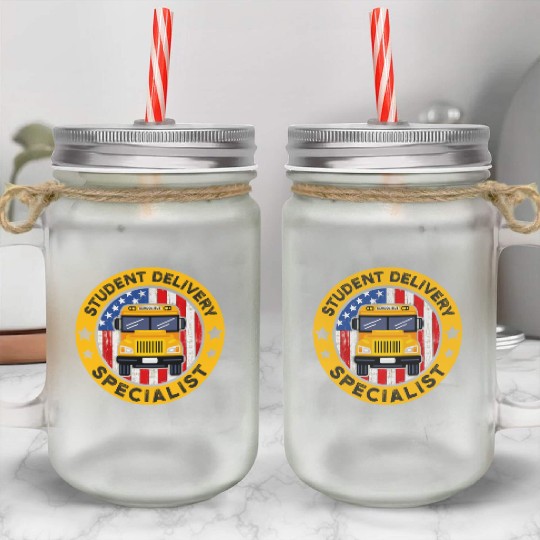 School Bus Driver American Flag School Bus Driver Mason Jar Cups