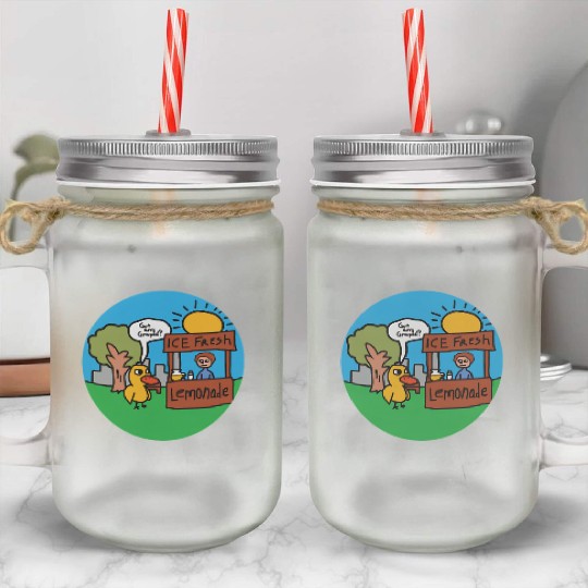 Lemonade Duck Mason Jar Cups