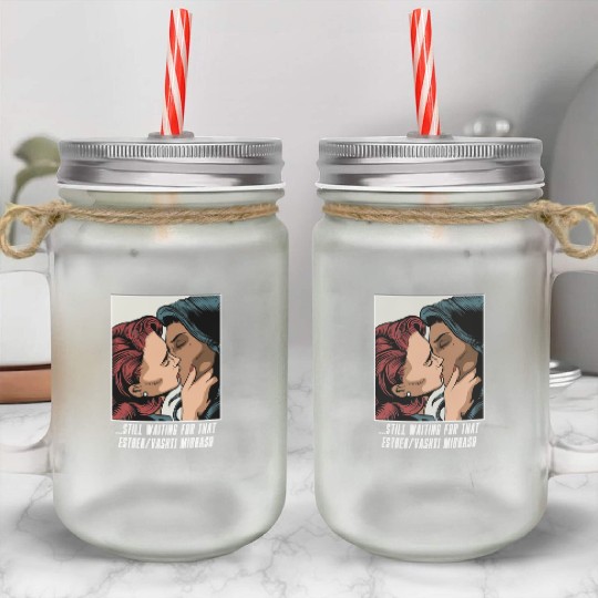 Esther/Vashti Midrash Jewish Lesbians LGBTQ+ Humor Mason Jar Cups
