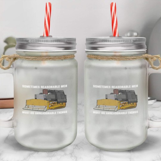 Killdozer Reasonable Men Mason Jar Cups