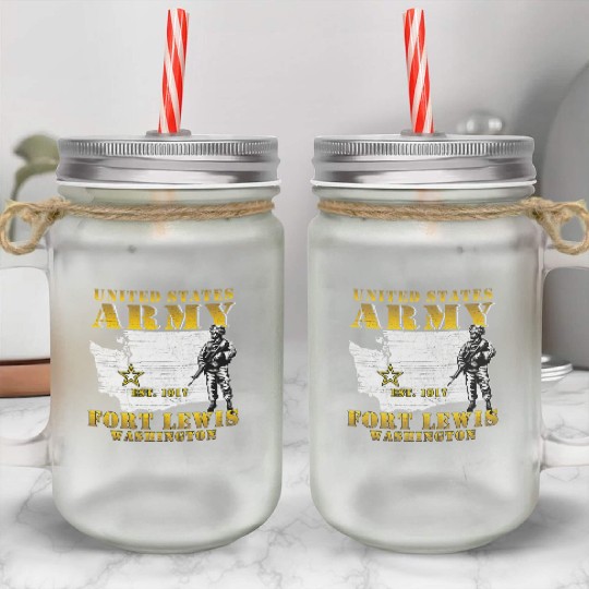 Fort Lewis Washington WA US Army Base Virginia Mason Jar Cups