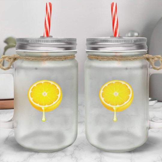 Citrus - Fruits - Orange - Lime - Grapefruit - Lem Mason Jar Cups