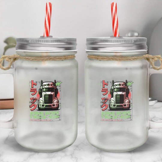 Anime Boss Truck-Kun Isekai Manga Otaku Funny ja Mason Jar Cups
