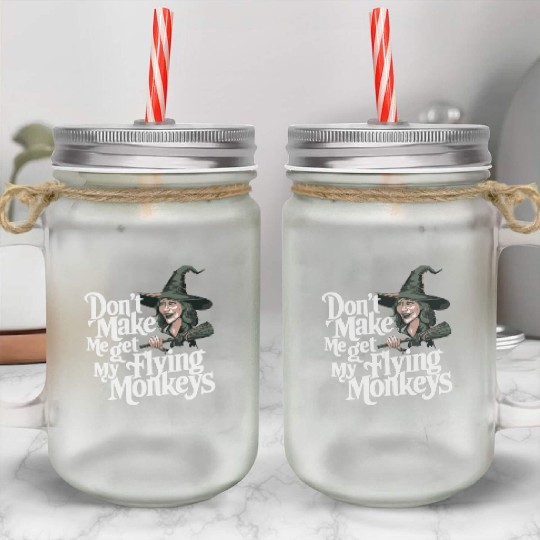 Wicked Witch Flying Monkeys Mason Jar Cups