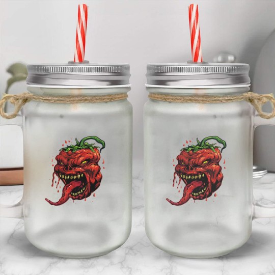 BBQ Hot Chili Carolina Reaper Hot Sauce Gift idea Mason Jar Cups