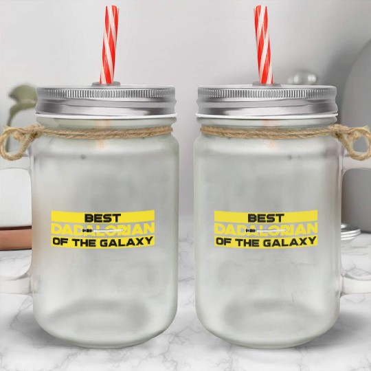 best dadalorian of the galaxy Mason Jar Cups
