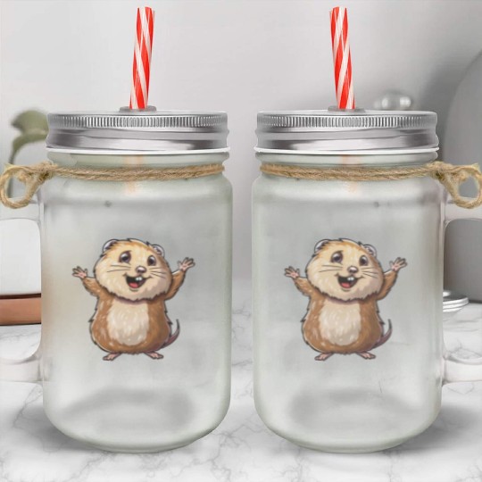 Happy Lemming Embrace The Joyful Moments Mason Jar Cups