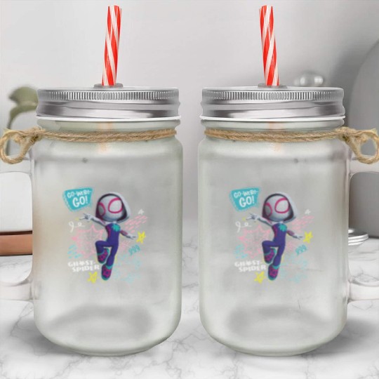 Marvel Spidey And His Amazing Friends Ghost Spider Mason Jar Cups