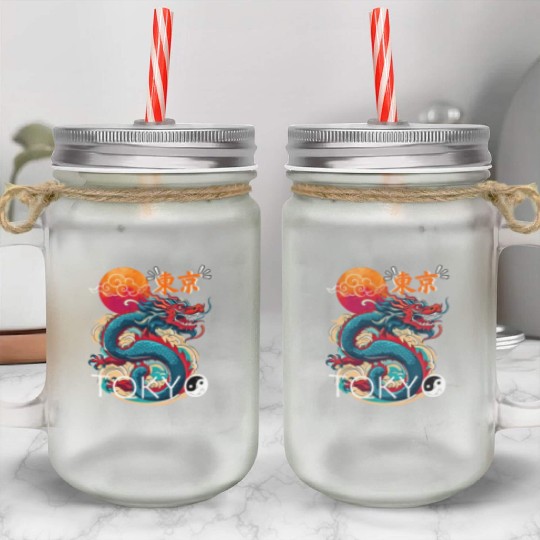 let look tokyo shibuya sky street aesthetic vintag Mason Jar Cups