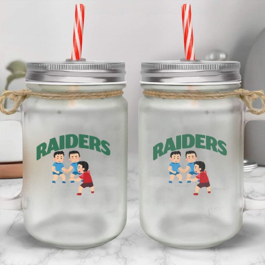 Raiders Mason Jar Cups