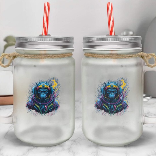Space Ape Mason Jar Cups