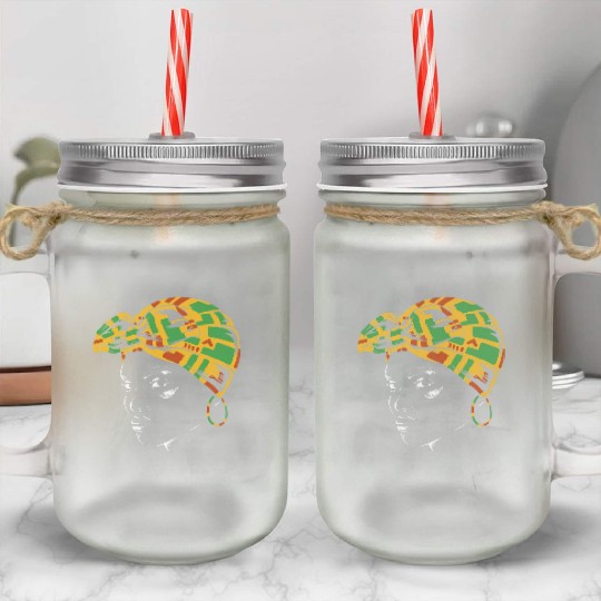 Dashiki African Tribal Ethnic Premium Mason Jar Cups