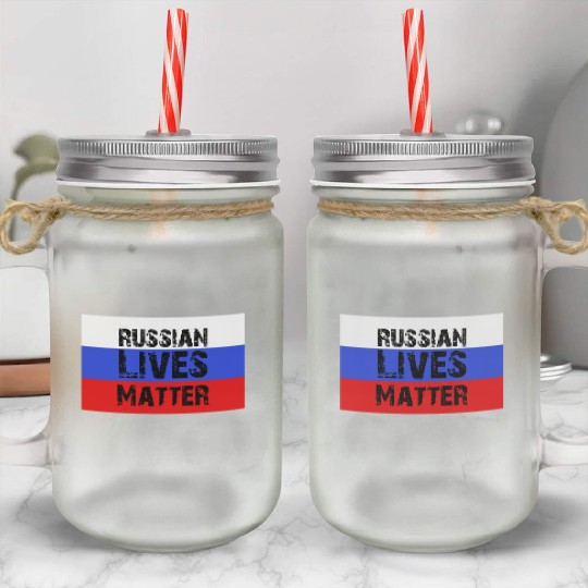 Russian Matter Russia Clothes Mason Jar Cups