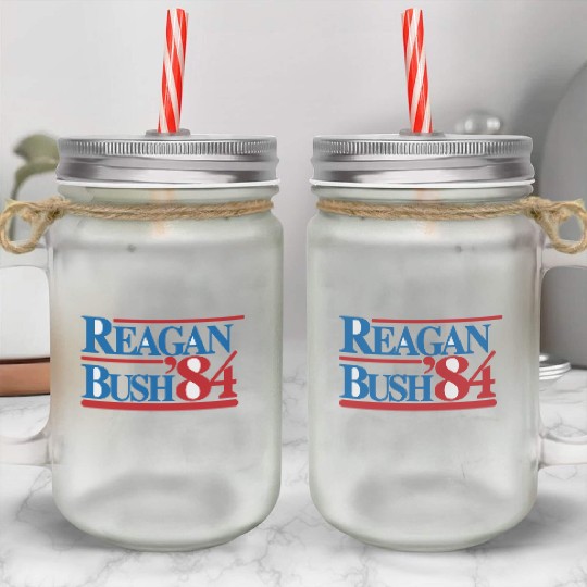 REAGAN BUSH 84 Classic Mason Jar Cups