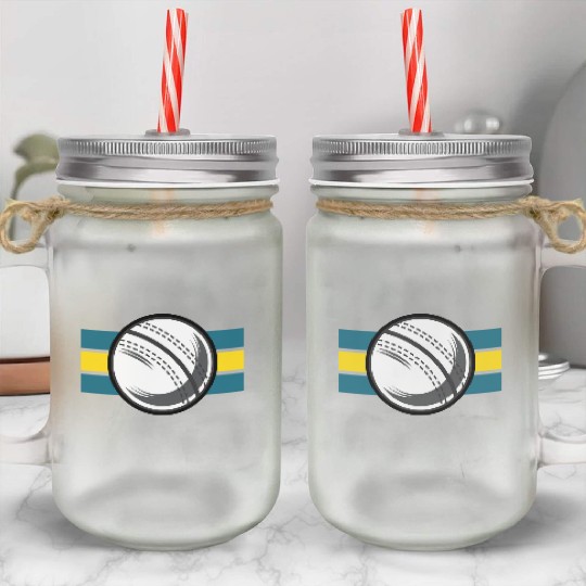 Cricket Ball (Australia) Mason Jar Cups