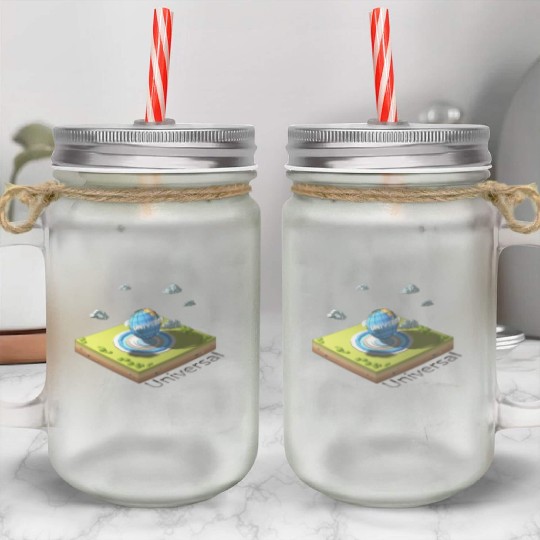 Geometric low poly Universal Studios Mason Jar Cups