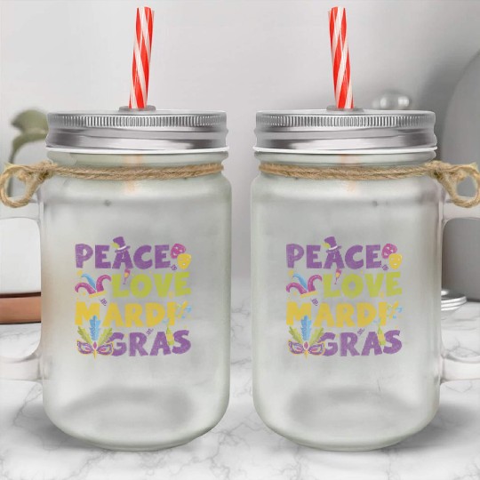 Parade Celebration New Orleans Fun Mason Jar Cups