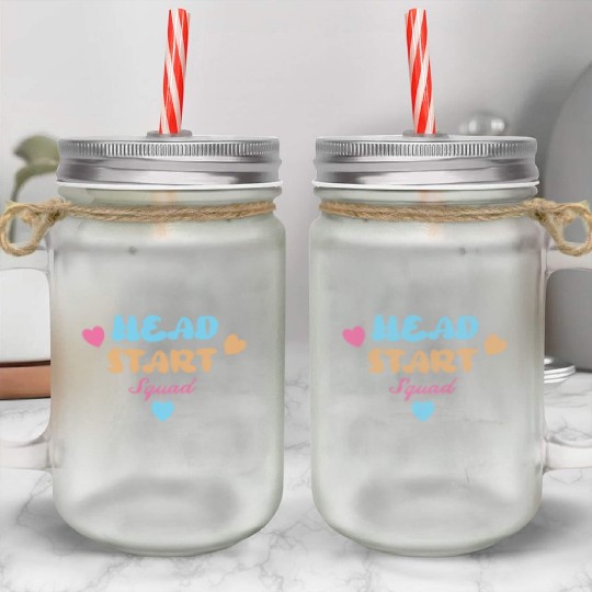 Head Start Squad Homeschool Back to School Mason Jar Cups
