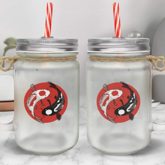 Koi Fish Mason Jar Cups