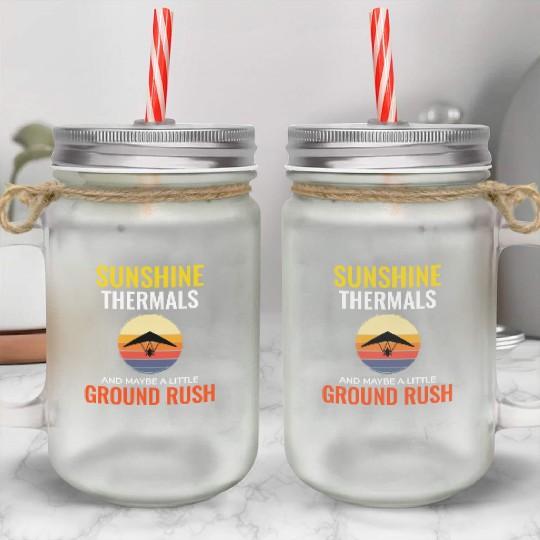 Hang Gliding Air Sports Adventure Soaring Pilot Mason Jar Cups
