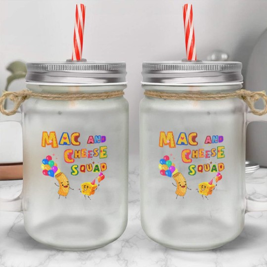 Macaroni And Cheese Mac Cheese Squad Lover Mason Jar Cups