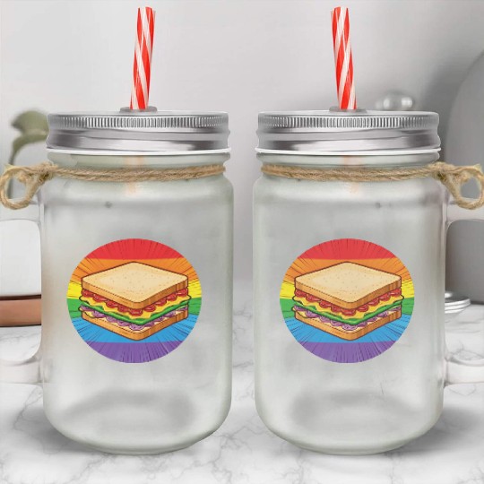 LGBTQ Sandwich Mason Jar Cups