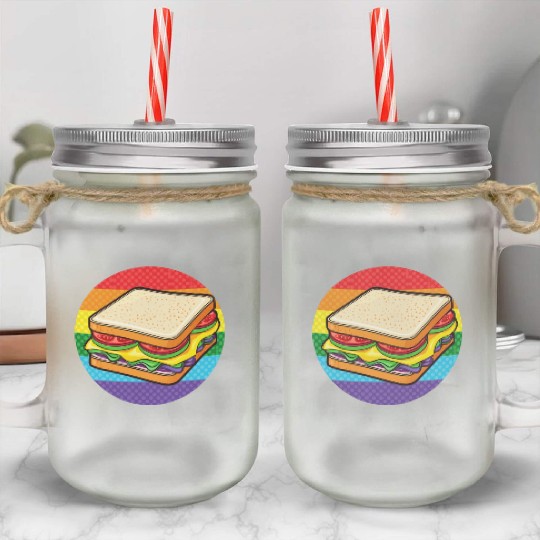 LGBTQ Sandwich Mason Jar Cups