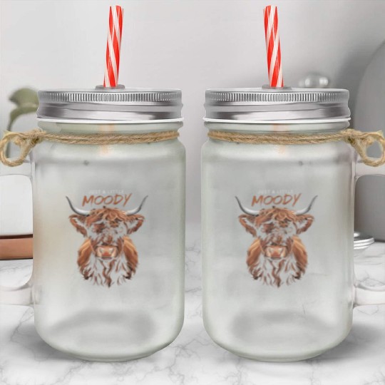 Highland Cow Cattle Animal Mason Jar Cups