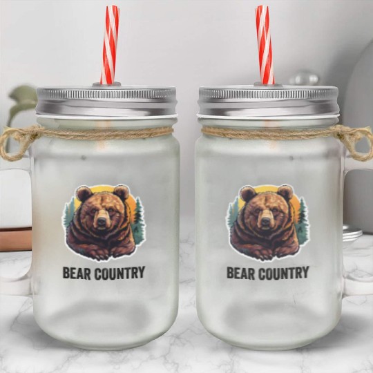 bear country Mason Jar Cups