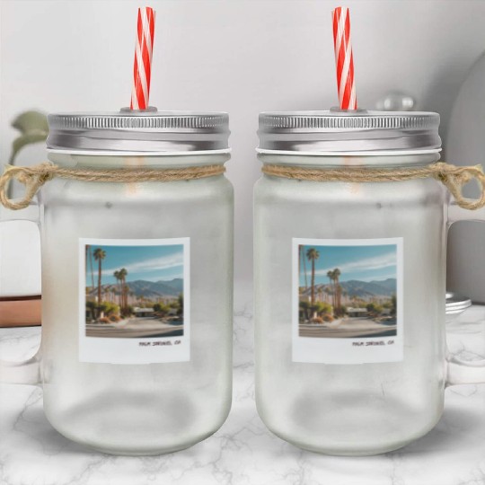 Mono Enterprises "Travels" Palm Springs #3 Mason Jar Cups