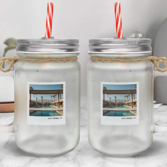 Mono Enterprises "Travels" Palm Springs #4 Mason Jar Cups