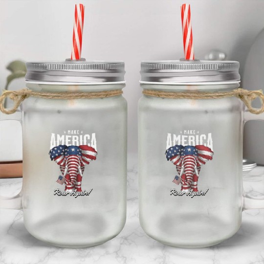 Republican Make America Roar Again Election 2024 Mason Jar Cups
