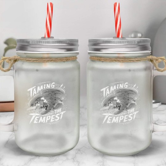 Tornado Chasing Adventures: Embrace Nature's Fury Mason Jar Cups