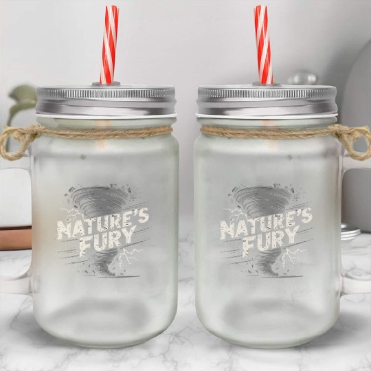 Tornado Chasing Adventures: Embrace Nature's Fury Mason Jar Cups