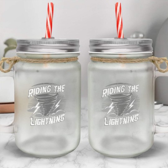 Tornado Chasing Adventures: Embrace Nature's Fury Mason Jar Cups