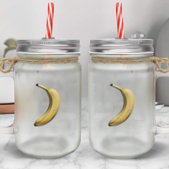Banana Realistic Mason Jar Cups