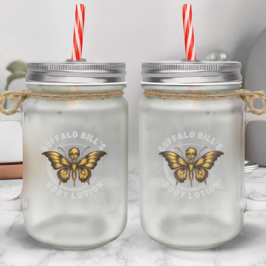 Vintage Distressed Buffalo Bill s Body Lotion Mason Jar Cups