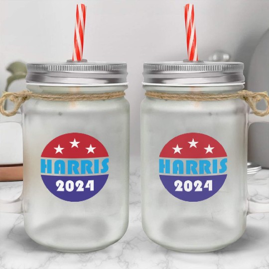 Kamala Harris 2024 Mason Jar Cups
