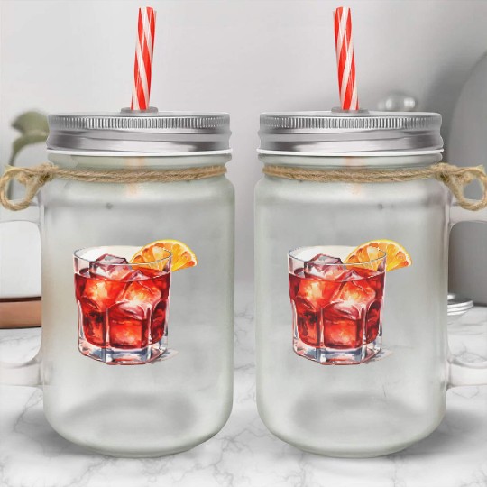 Red Cocktail Mason Jar Cups