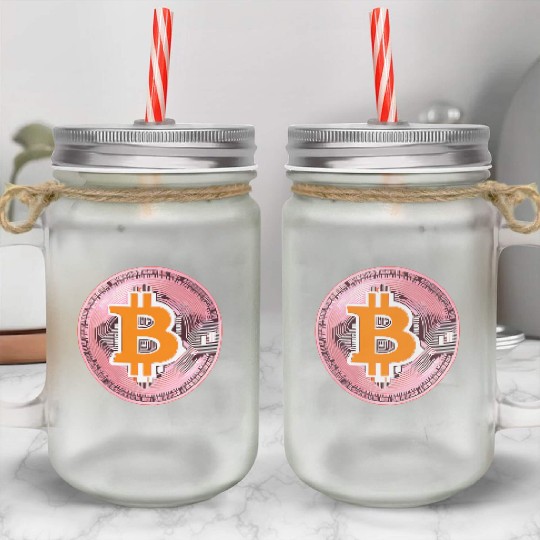 Bitcoin: The Symbol of the Digital Revolution Mason Jar Cups