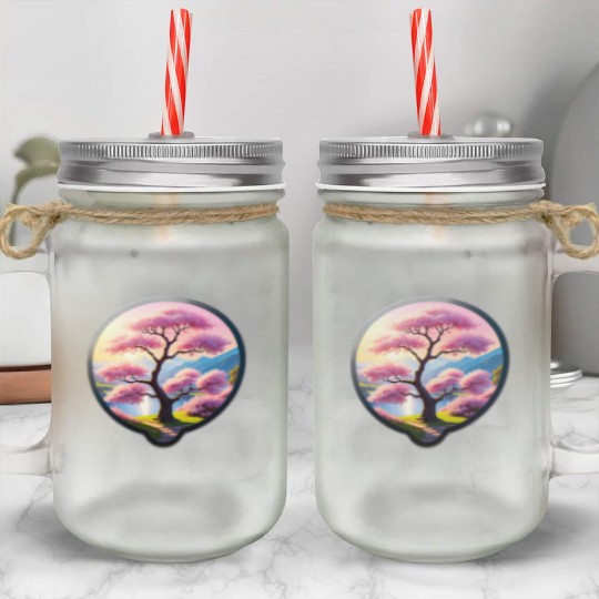 Blooming Cherry Blossom by Riverbank Mason Jar Cups