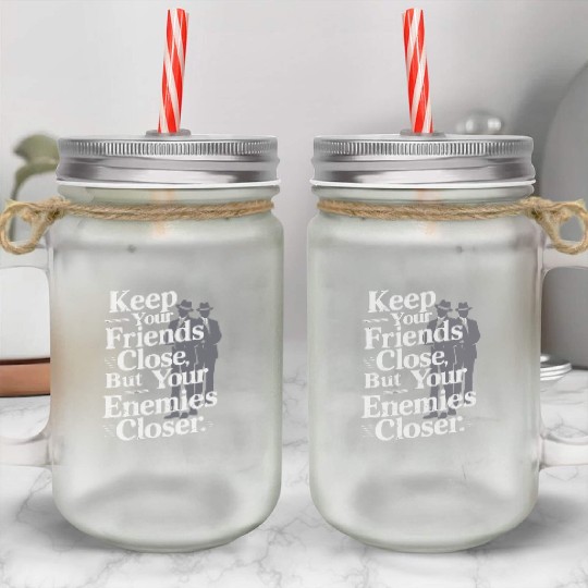 Mobster Gangster Mafia Organized Crime Boss Mason Jar Cups