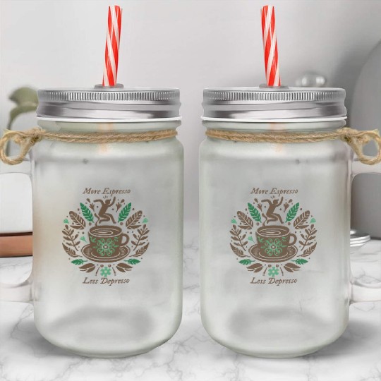 Espresso Lover Coffee Mason Jar Cups
