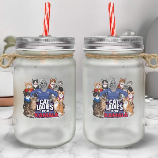 KAMALA HARRIS Mason Jar Cups design.