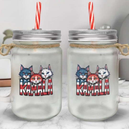 Kamala Harris 2024 For President Campaign Mason Jar Cups