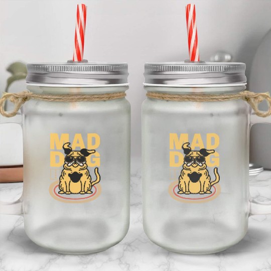 Mad Dog Animal Mason Jar Cups