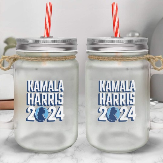 Support Kamala Harris Mason Jar Cups